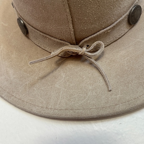 Minnetonka The Outback Hat Suede Buffalo Coin Large - Picture 5 of 7